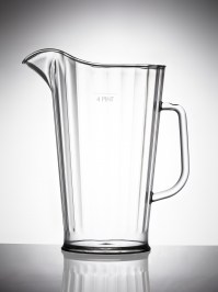 Polycarbonate reusable virtually unbreakable 4 pint Jug with Lid